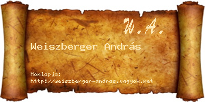 Weiszberger András névjegykártya