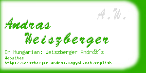 andras weiszberger business card